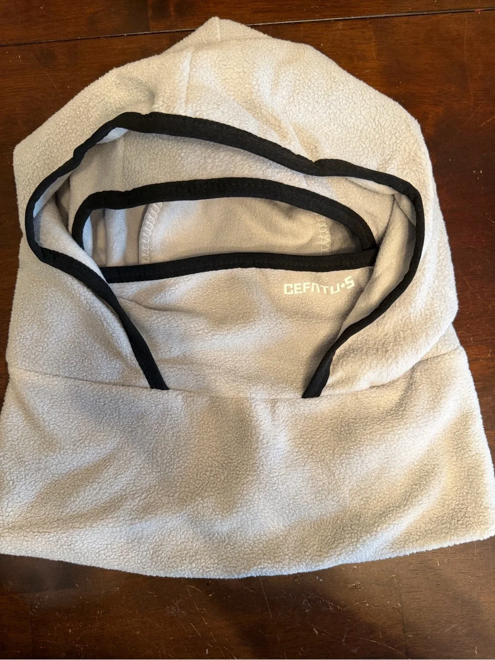 Lightweight Gray Fleece Balaclava Hood